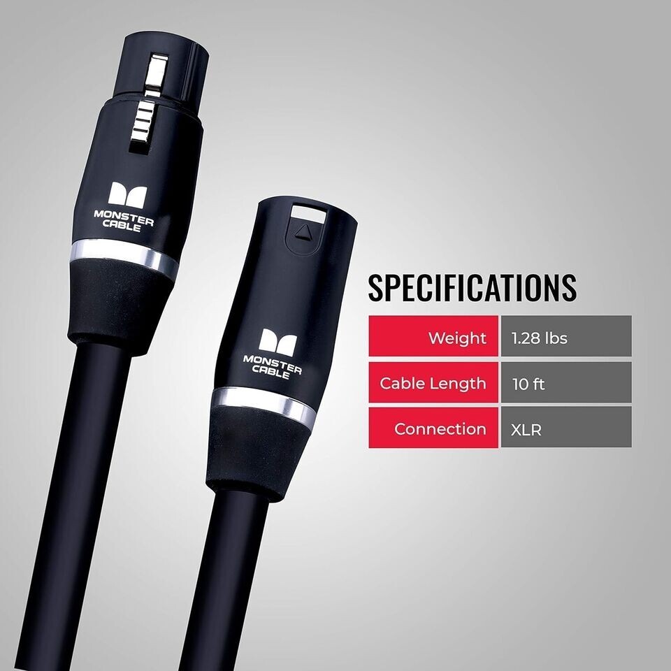 Monster 10 Ft. Prolink Studio Pro 2000 Microphone Cable