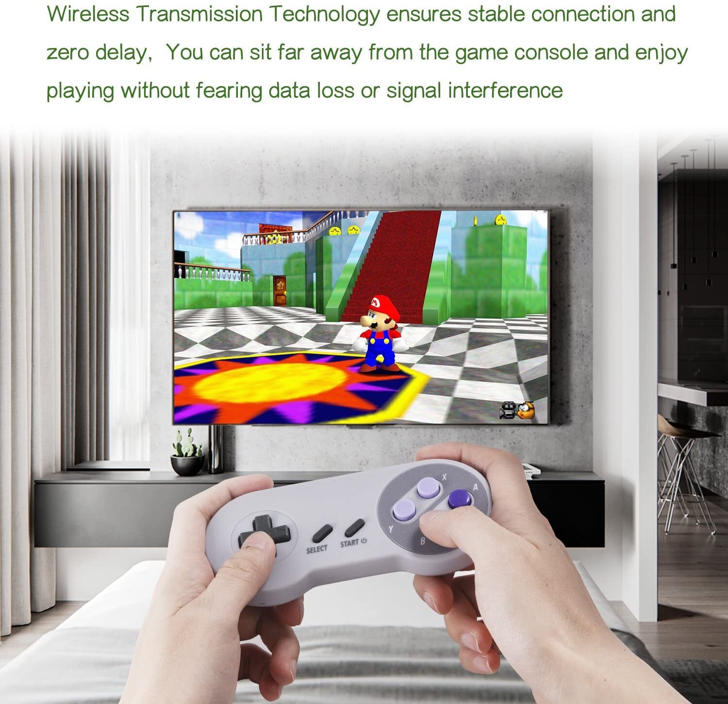 2Pack 2.4G Wireless USB SNES Controller Gamepad Joystick For PC MAC Raspberry Pi