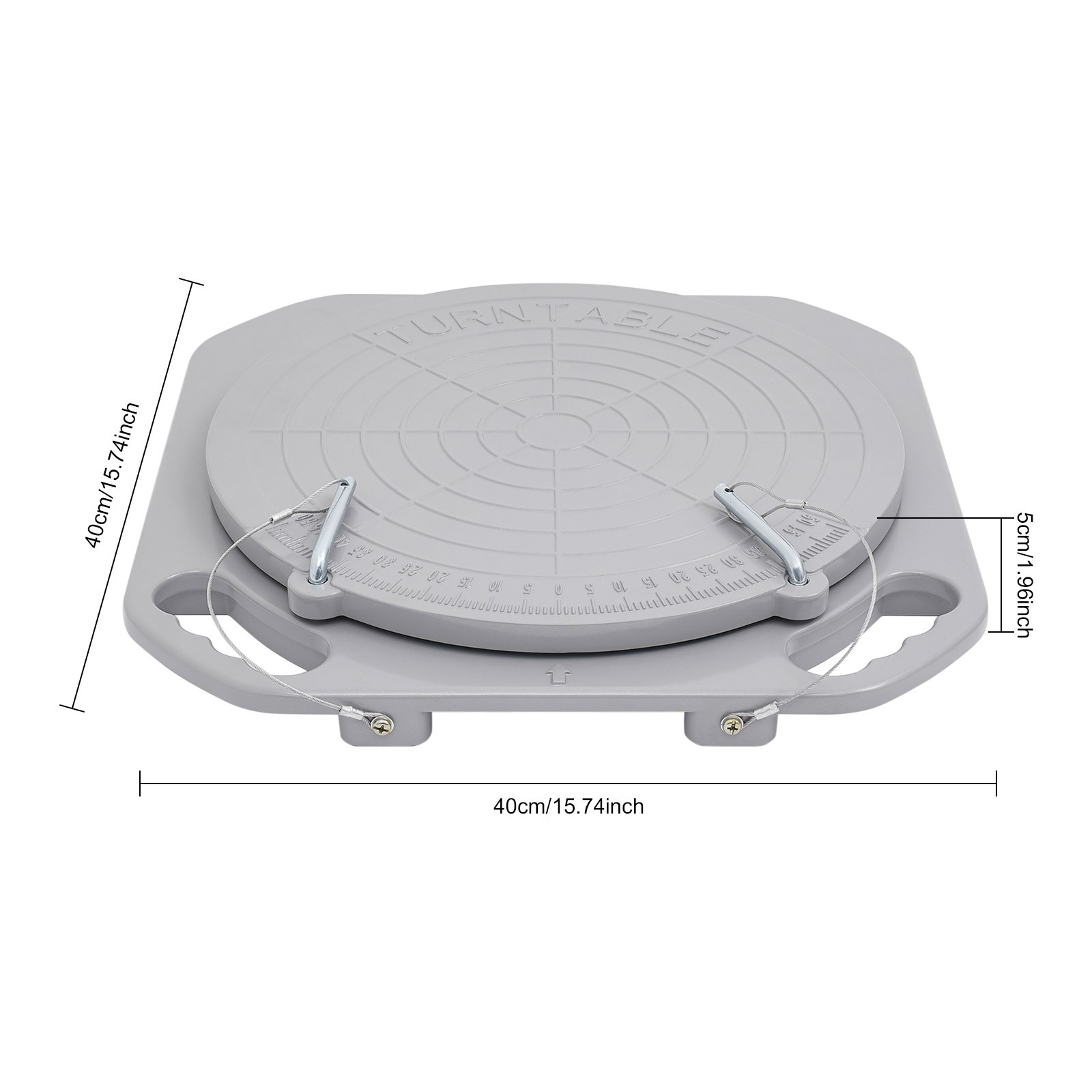 2pcs Front End Wheel Alignment Turntable Plate 360° Rotating Plate Table