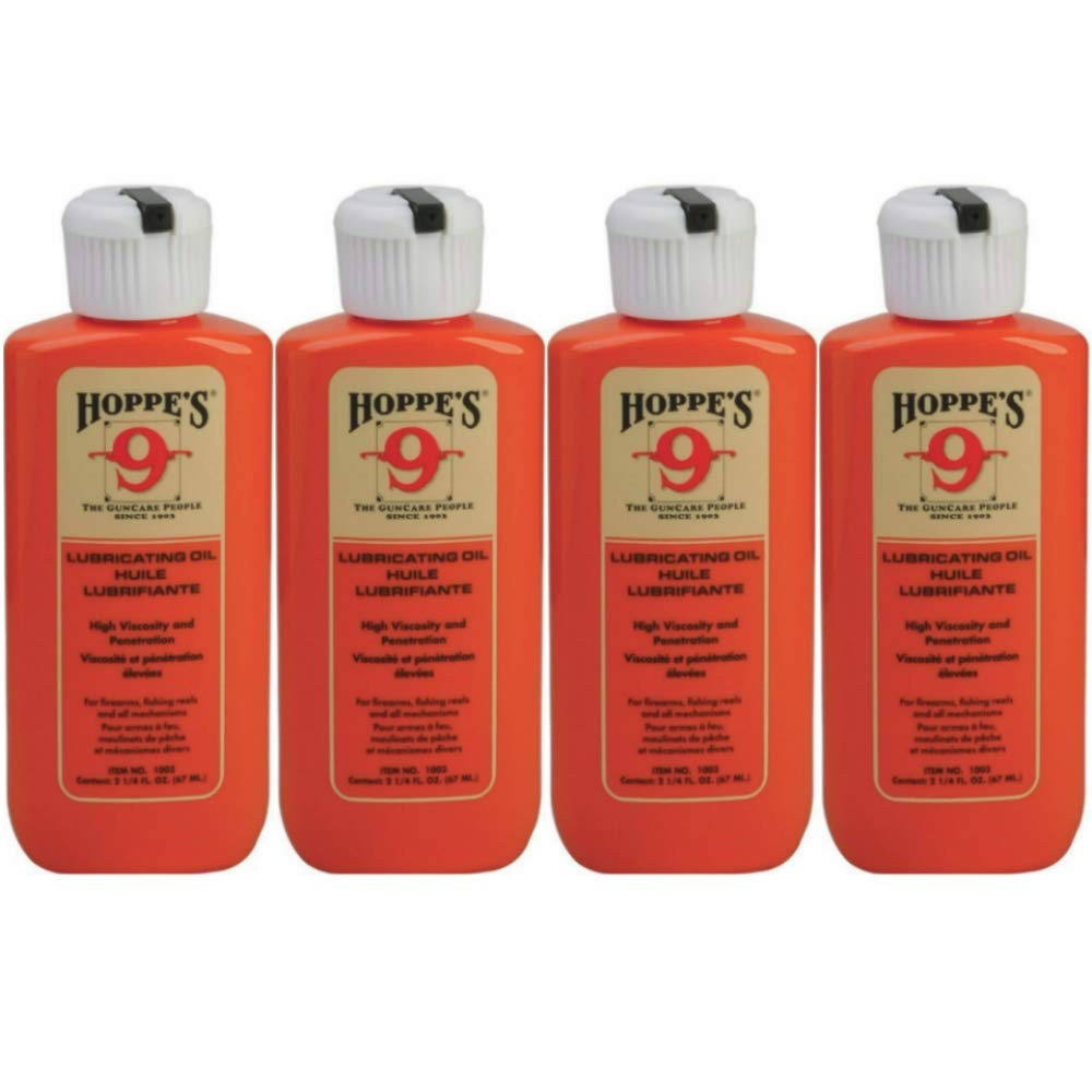 HOPPE'S No. 9 Lubricating Oil, 2-1/4 ounces Bottle (4-Pack)