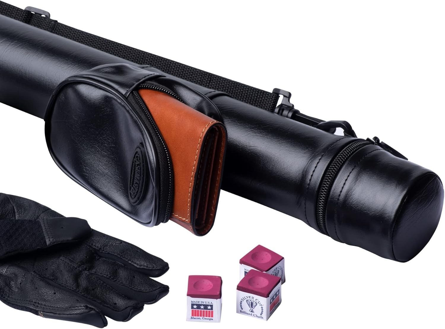 Durable Leatherette Q-Vault Cue Case - Protective 2-Piece Storage Solution