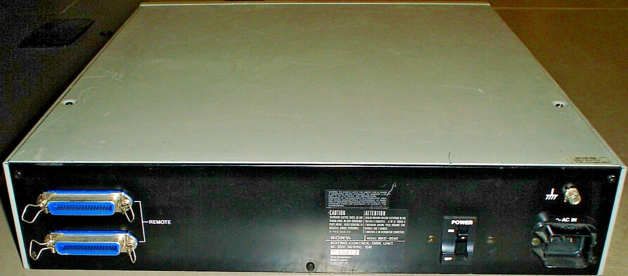 Sony Editing Control Disk Unit BKE-9510 BKE9510 Untested