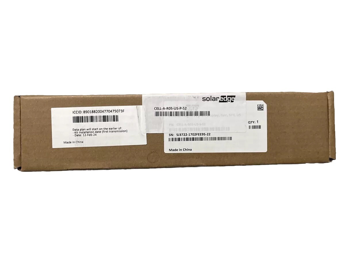 SolarEdge Cell-A-R05-US-P-S2 Cellular GSM  Plug-In Kit w Sim Card.