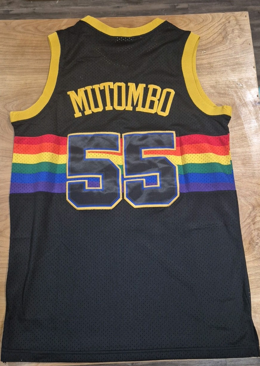 Mitchell And Ness Replica Nuggets Jersey Mutombo 55 Medium