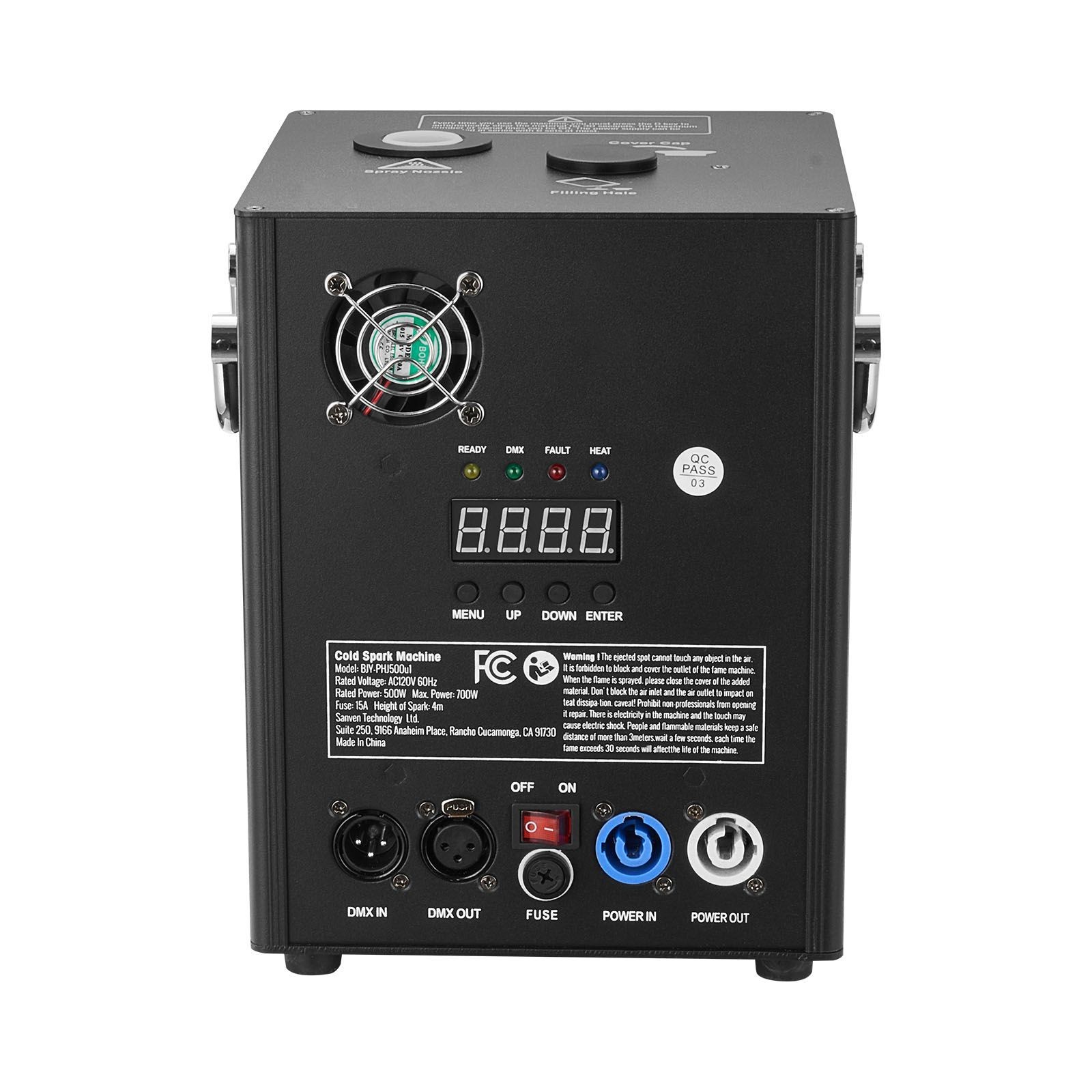 500W DMX Fireworks Controller, 6.6-13ft Adjustable Height, LED Screen