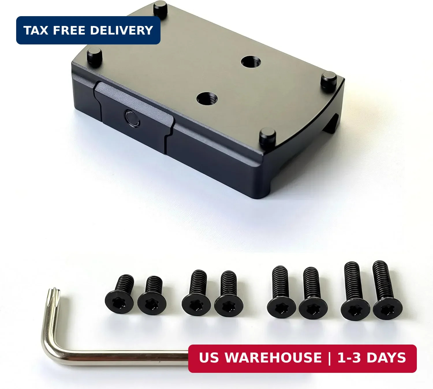 Red Dot Mount Picatinny Rail Adapter Plate Low Proflile Compatible with Vortex V