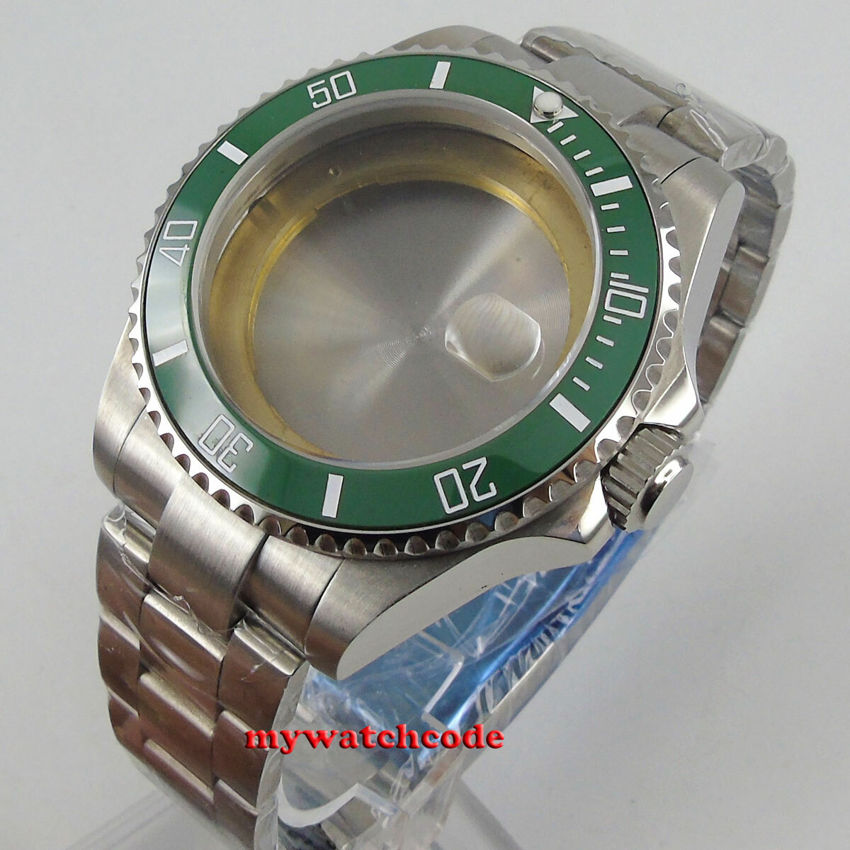 40mm sapphire glass date Watch Case fit ETA 2824 2836 miyota 8215 MOVEMENT