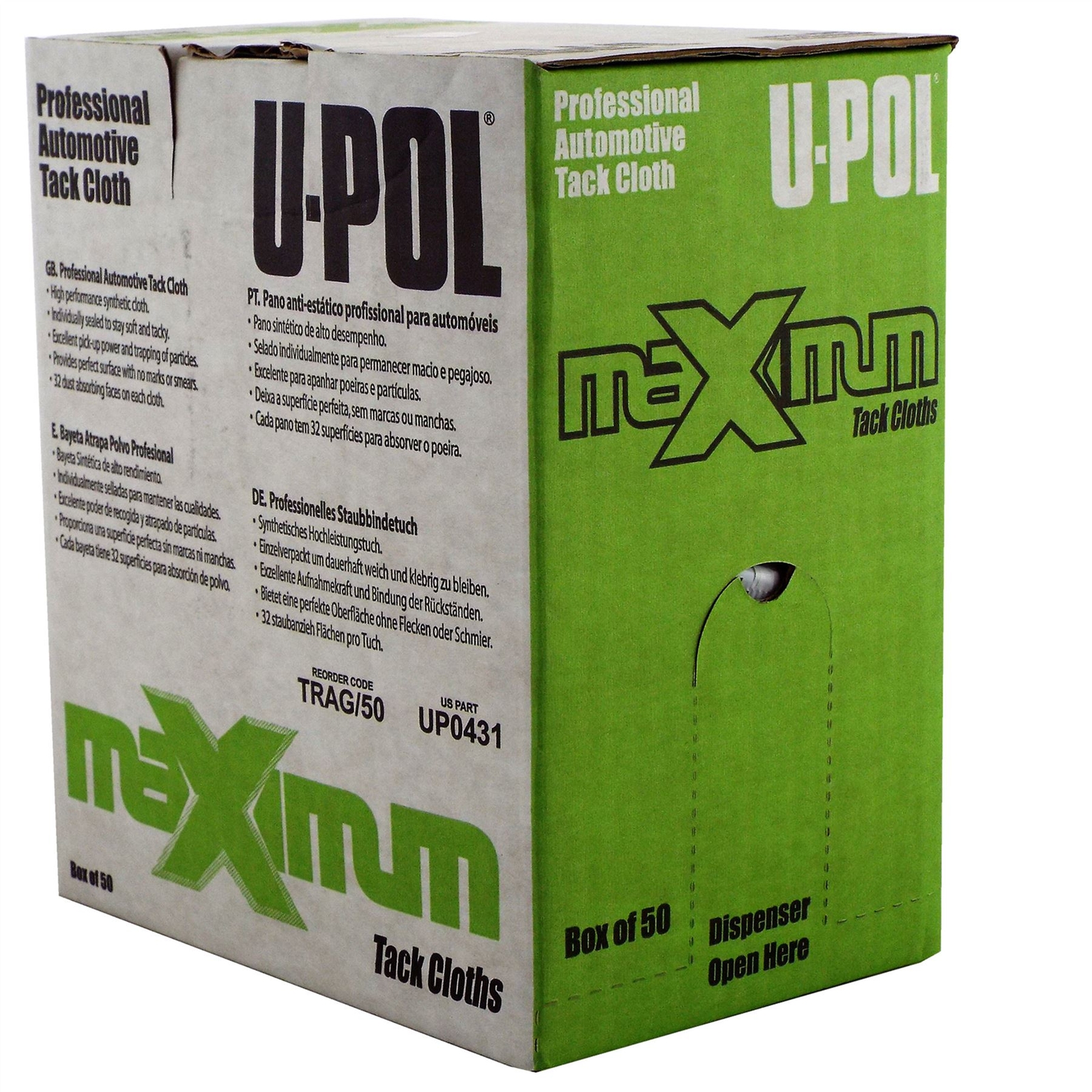 U-Pol Tack Cloth Pack of 50 Rags Sticky Rag Paint Body Shop Wipe Boxed TRAG Upol