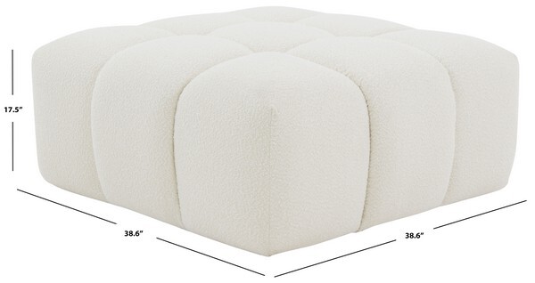 Safavieh PETRYNA BOUCLE TUFTED OTTOMAN, Reduced Price 2172744274 SFV4823A