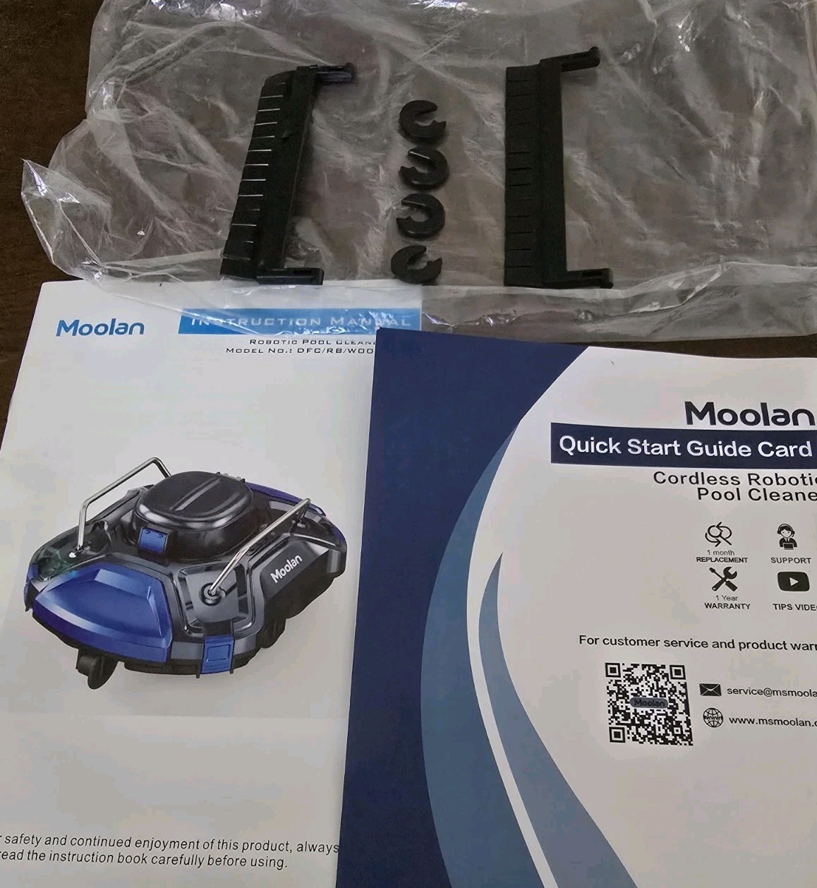 MOOLAN Robotic Pool Cleaner Instruction Manual And Replacement Brushes