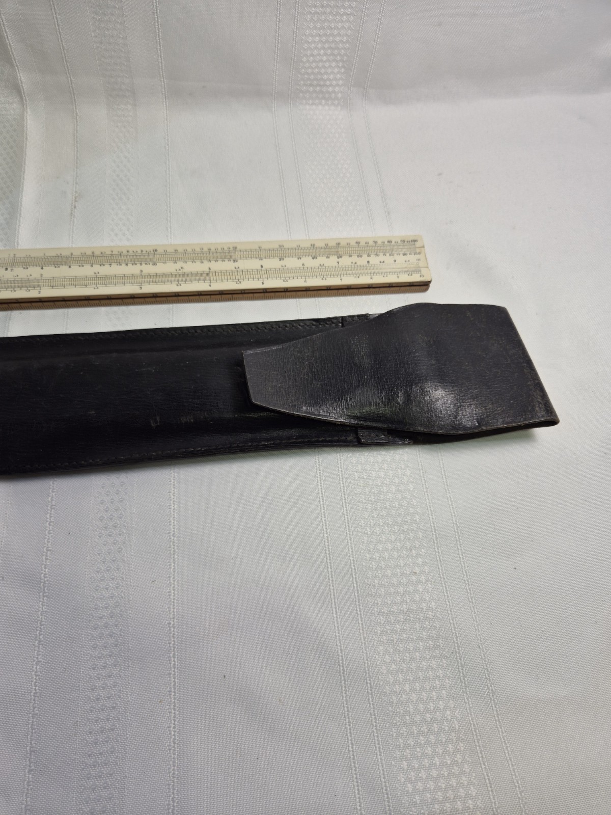 Vintage Slide Rule In Leather Case .