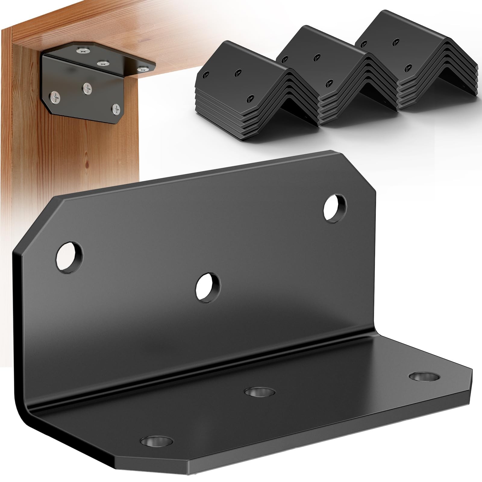 15 PCS L Brackets Corner Brace 4''x2''x2'' Galvanized Medium L Angle Bracket ...