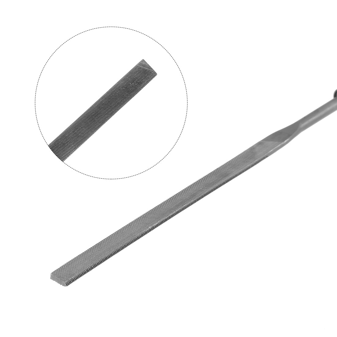 10pcs Second Cut Steel Flat Needle File with Plastic Handle 3mm x 140mm