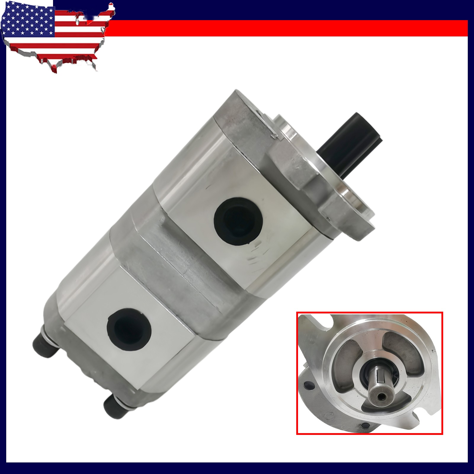 HGP-33A-F6/6R 17.46mmd Hydraulic Tandem Double Gear Pump Shaft Replace