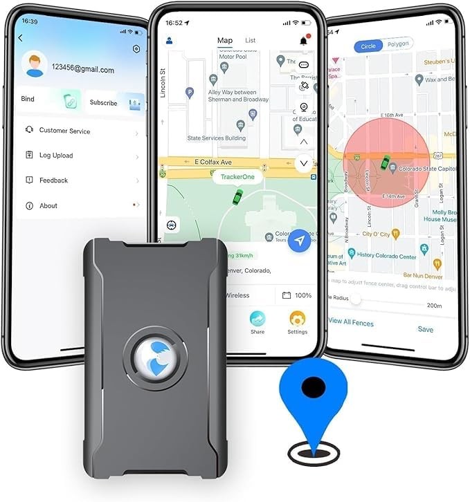 4G GPS Tracker for Vehicles, 6000mAh, up to 3 Months Battery Life - Real-Time