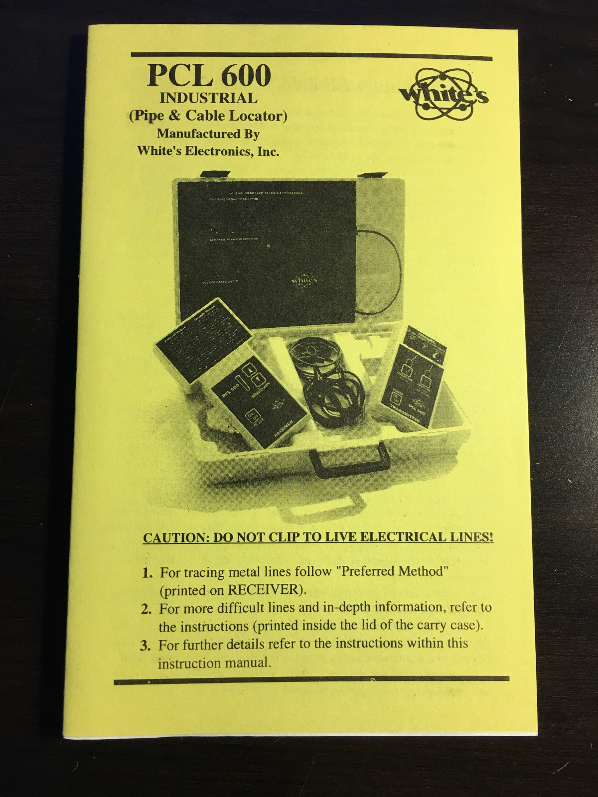 Operators Manual For Whites PCL 600 Industrial (Pipe & Cable Locator)