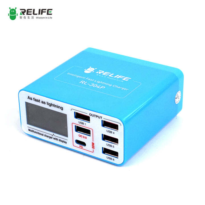 RELIFE  RL-304P Smart 6-Port Digital Display Charger