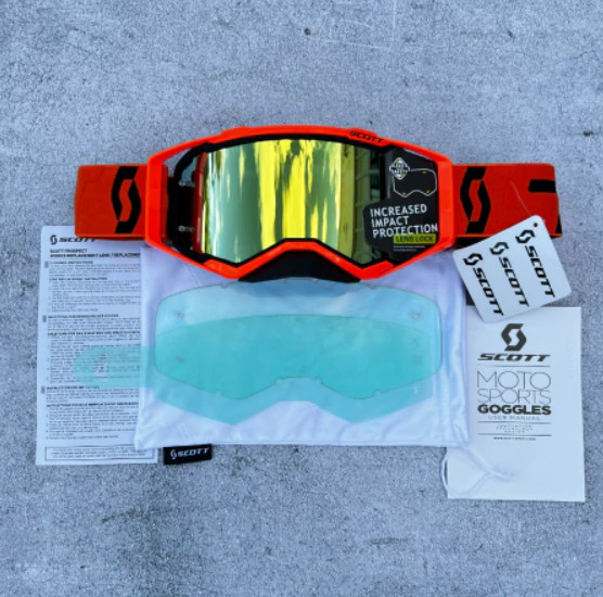 SCOTT Motocross Goggles Orange Lens Lock Anti-Fog MX ATV Off-Road - New In Box