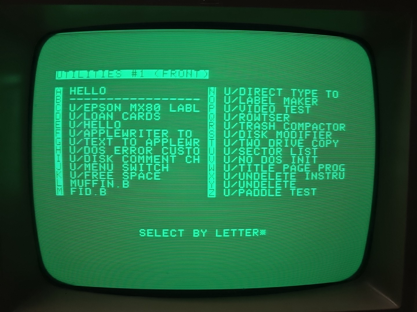 Apple II collection of system and disk utilities including DiskZAP