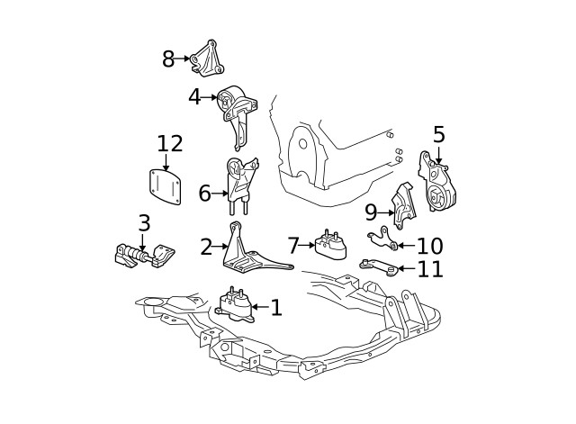 Genuine GM Lower Bracket 12596193