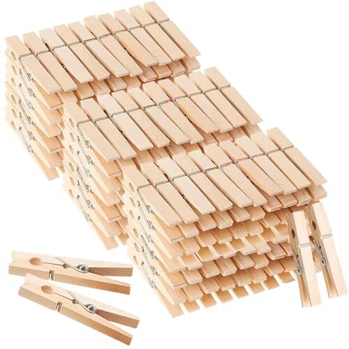 100 Pcs 1.9 Inch Wooden Clothespins Clips for Hanging Clothes, Craft, 1.9inch