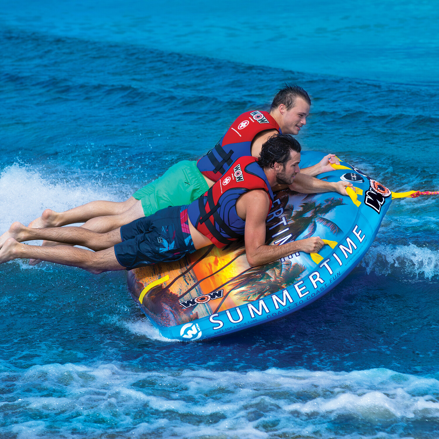 WOW Sports Summertime 2-Person Towable for Lakes and Pools (19-1020)