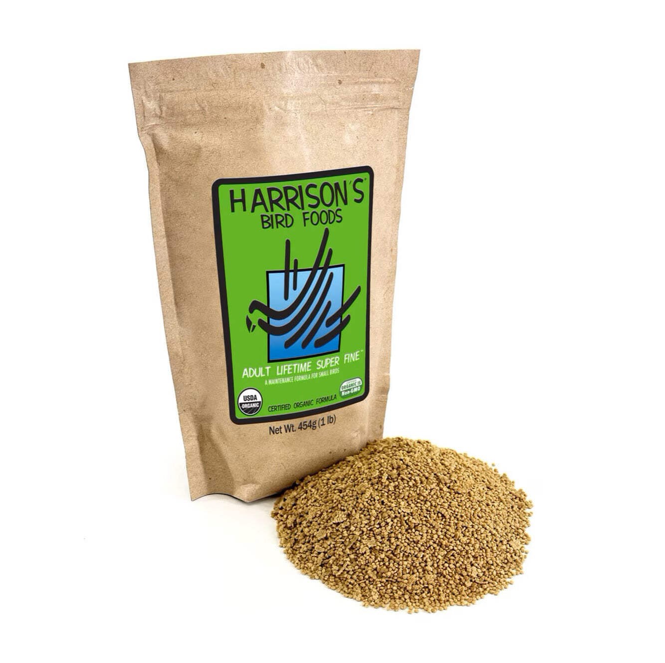 Harrison's Bird Foods Organic Adult Lifetime Super Fine - Nuggets Bird Food
