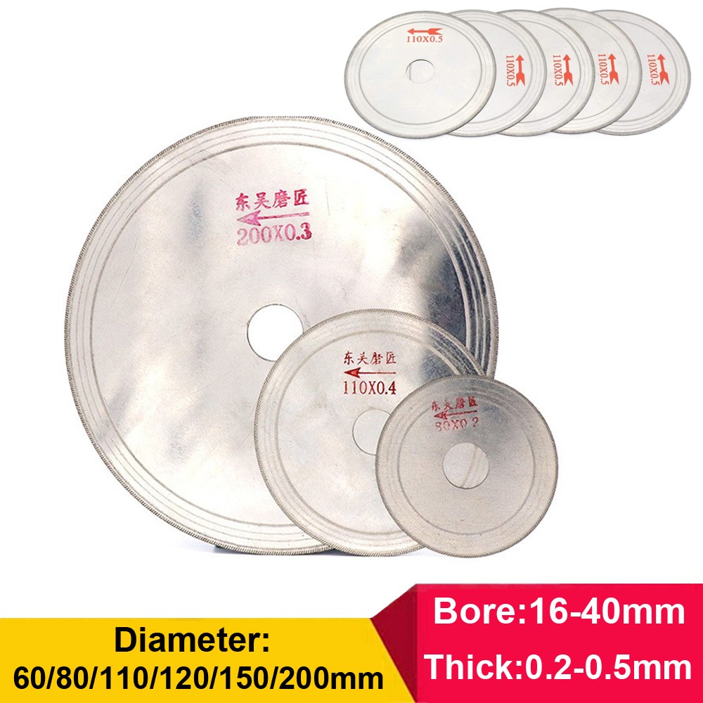 3'' 4'' 5'' 6'' 8'' Diamond Cutting Disc Saw Blade Jade Glass Crystal Super Thin