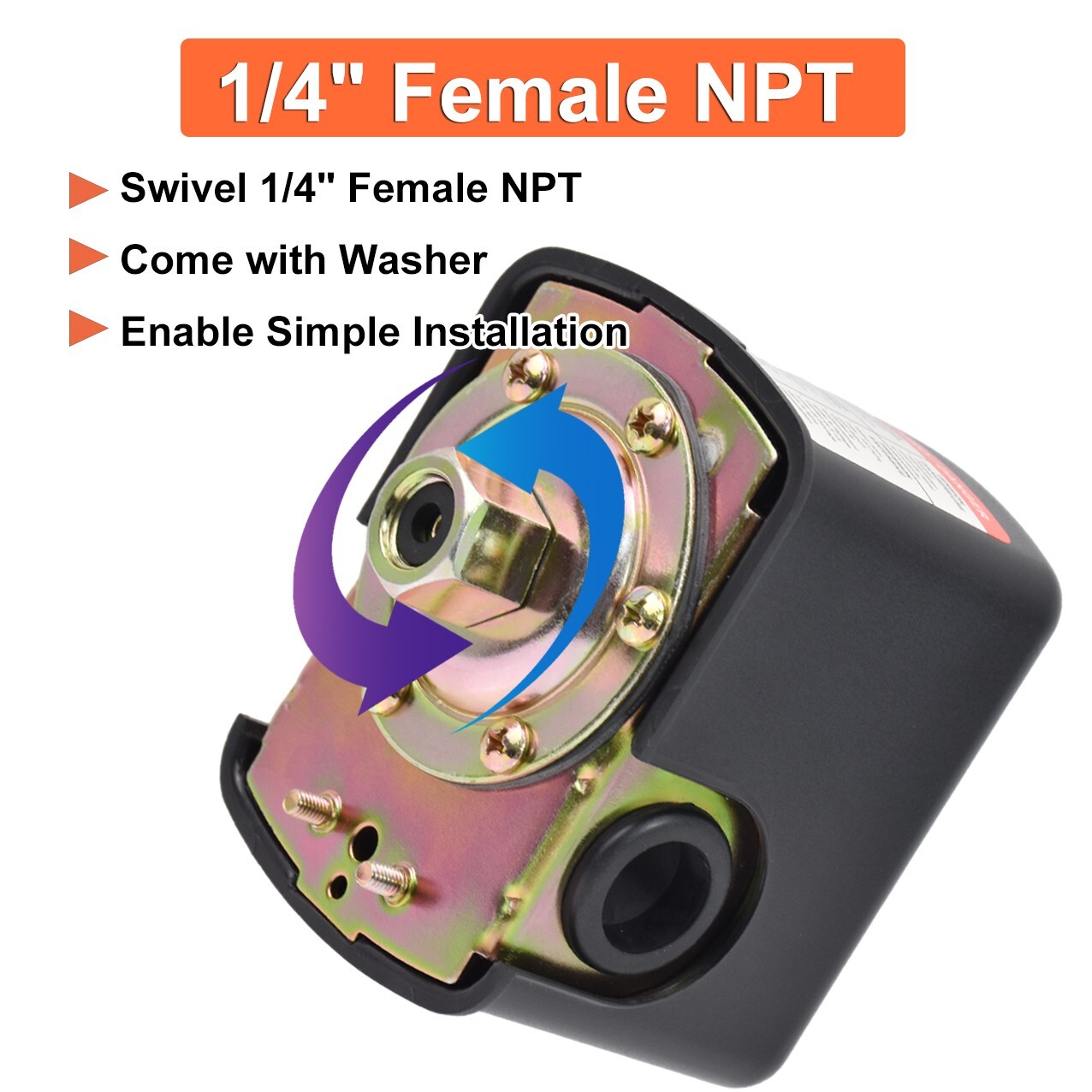 40-60 PSI Well/Water Pump Pressure Control Switch Adjustable Double Spring Pole