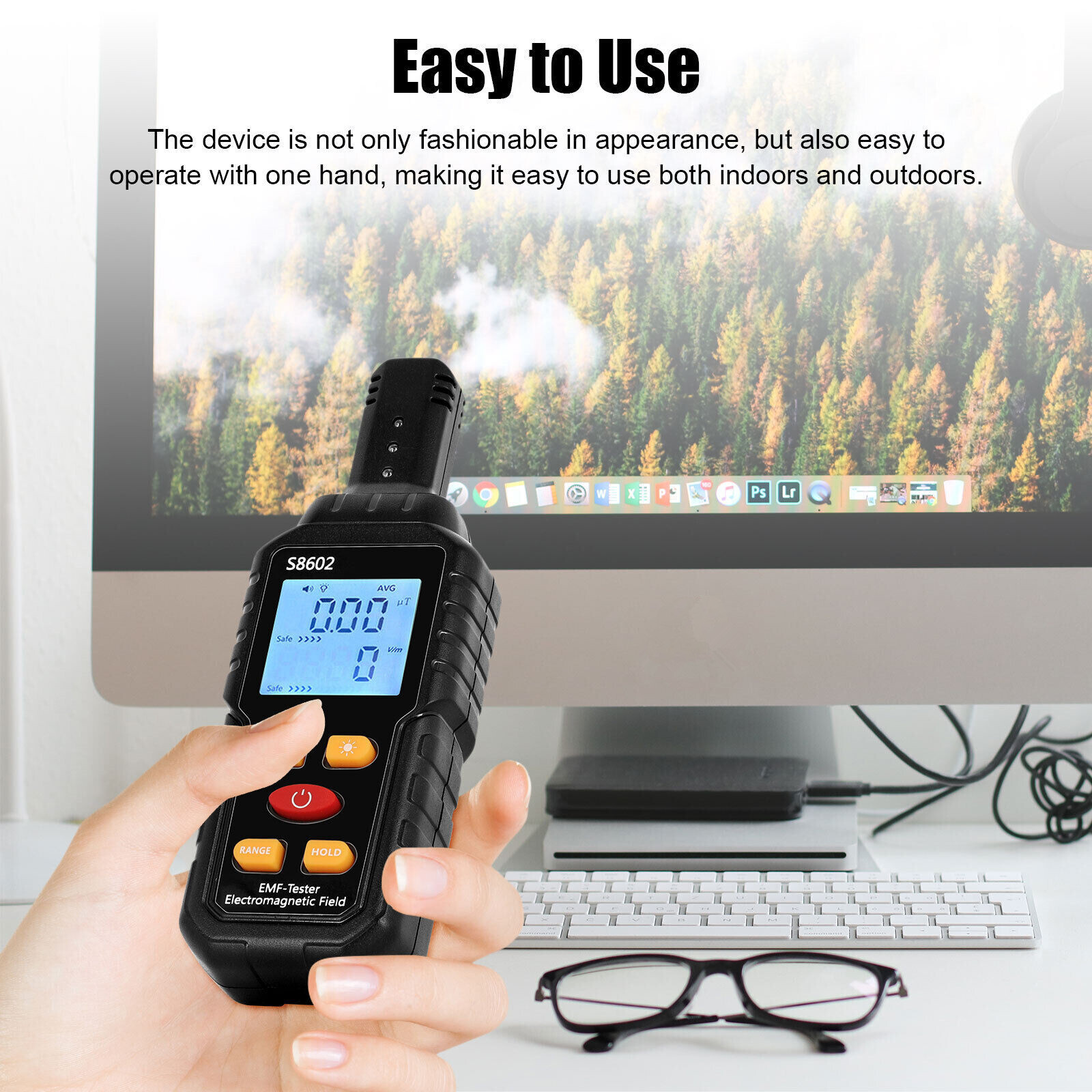Digital LCD EMF Meter Electromagnetic Radiation Detector Tester Geiger Counter