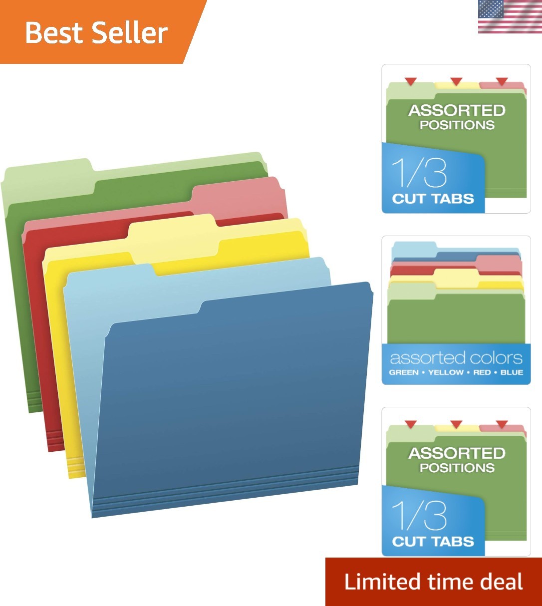 Bright Assorted Colored Folders - 36-Pack for Efficient Document Management