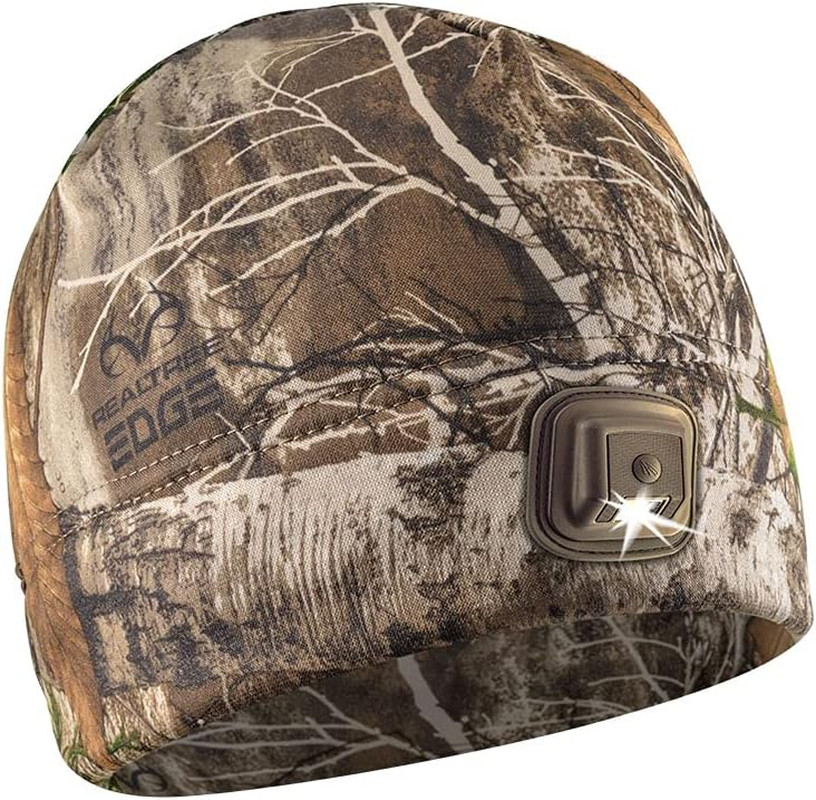POWERCAP LED Hat Light 150 Lumens Rechargeable Fleece Beanie with Bright Built-I
