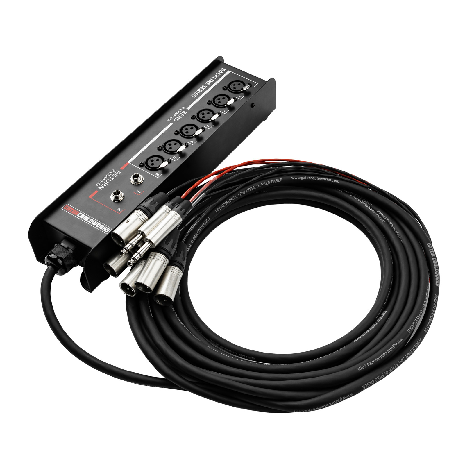 Gator Cableworks Backline Series 6x2 Drop Snake - 30 Ft - Open Box