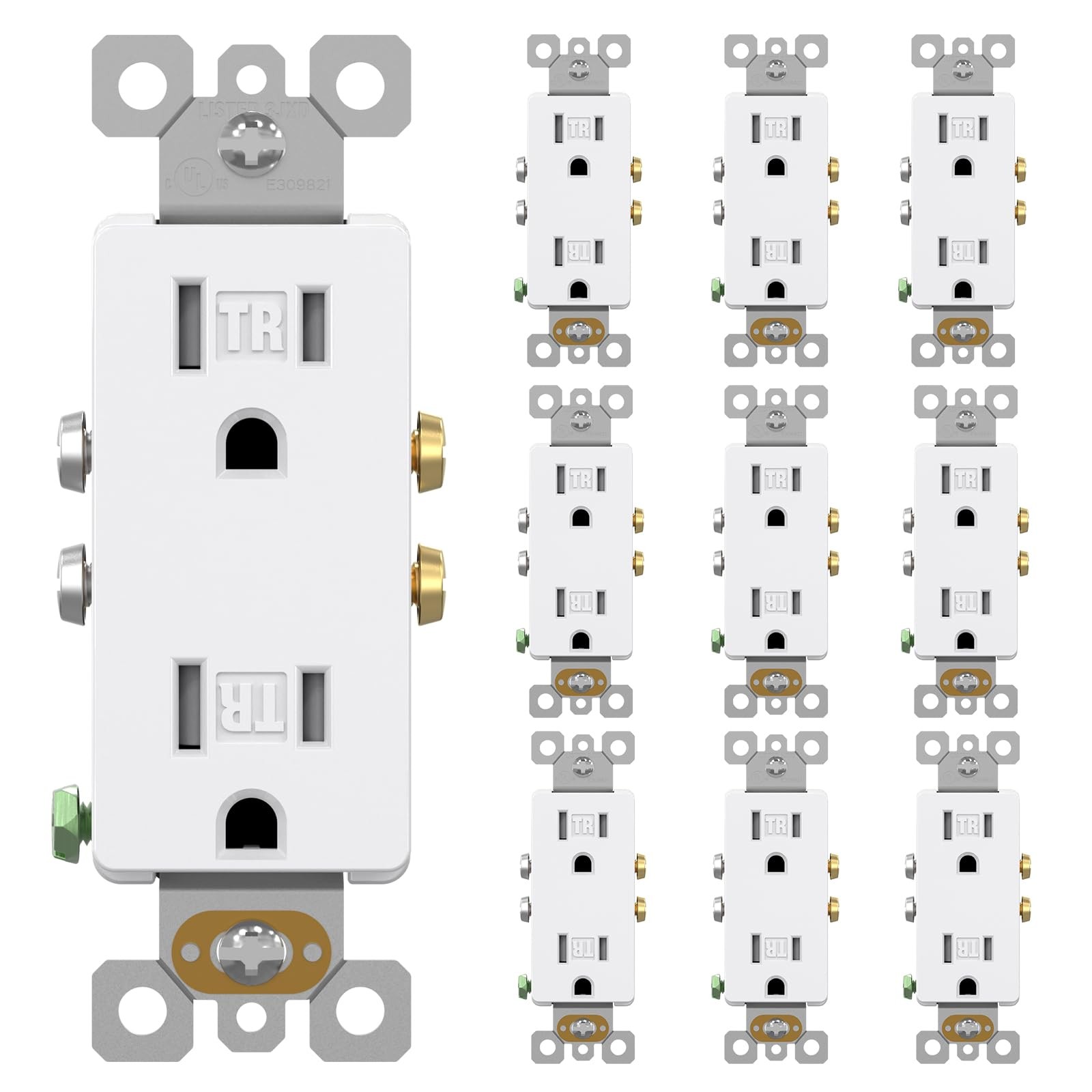 White Decorator Receptacle Outlet Electrical Outlet Standard Electrical Wall Out