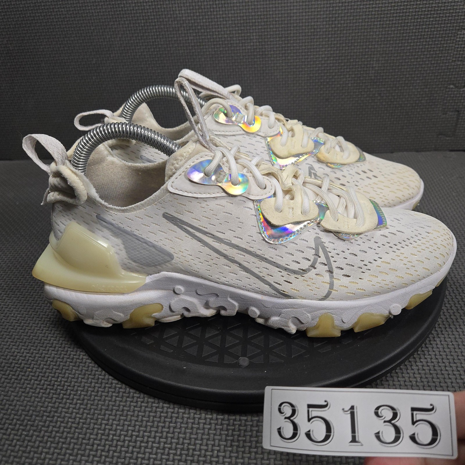 Nike React Vision Shoes Womens Size 9 White Mesh Running Sneakers CW0730-100