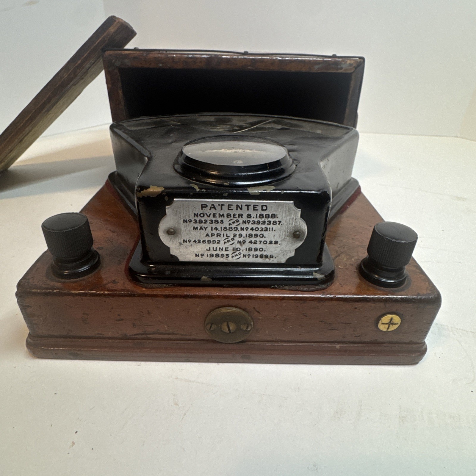 Vintage 1890s Weston Model 1 DC Voltmeter - Original Wood Case