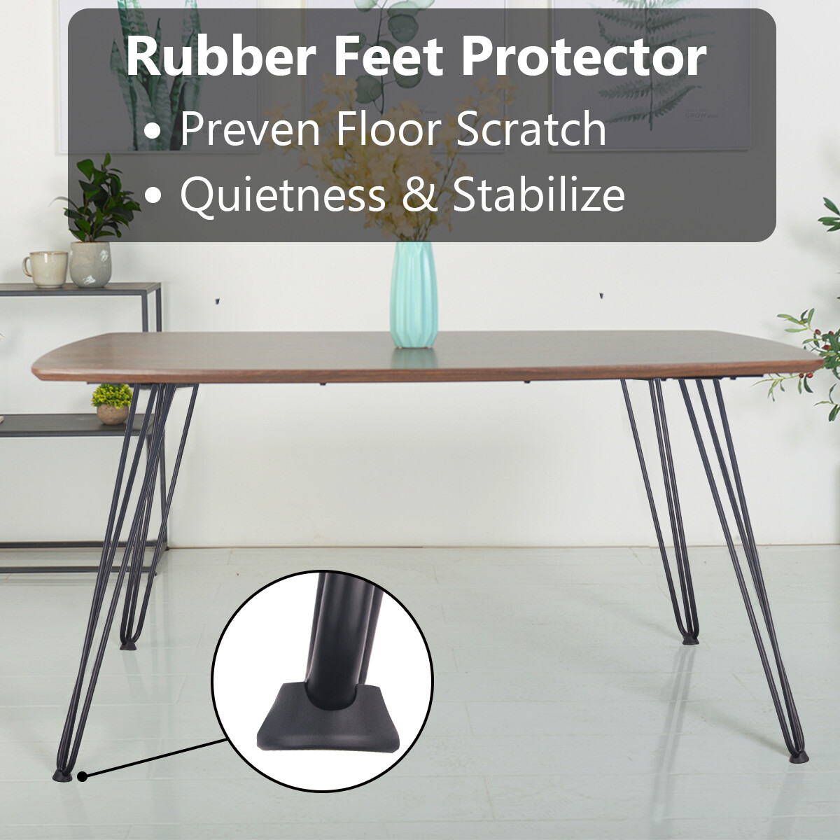 6'' 16'' 28'' Coffee Table Metal Hairpin Legs Solid Iron Bar Black Set of 4 USA