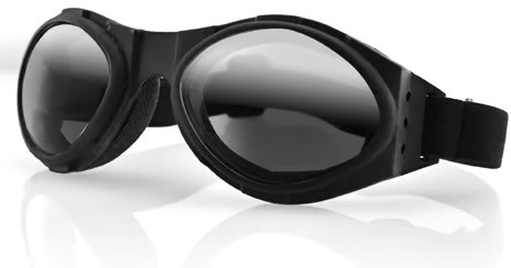 Zan Headgear Bugeye Goggle, Black Frame, Smoked Reflective Lens BA001R Street