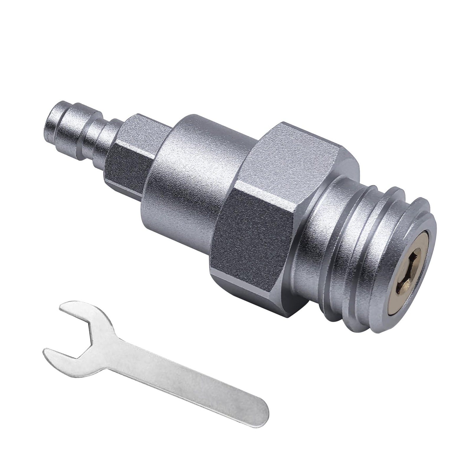 Aopkeo Carbon Dioxide Filling Adapter 8mm Male Quick TR21-4, Silver