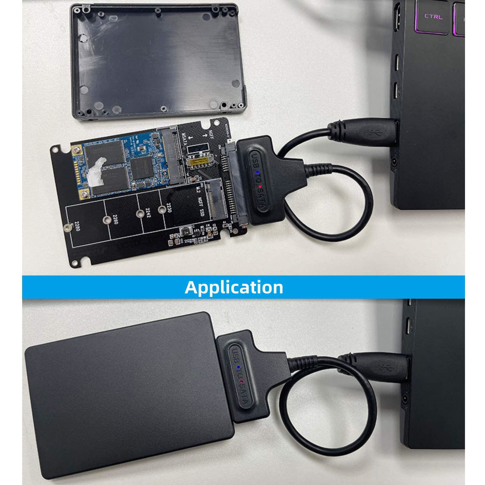 1PCS 10 * 7 * 0.7 cm Adapter Card compatible with PCI Express M.2 protocol
