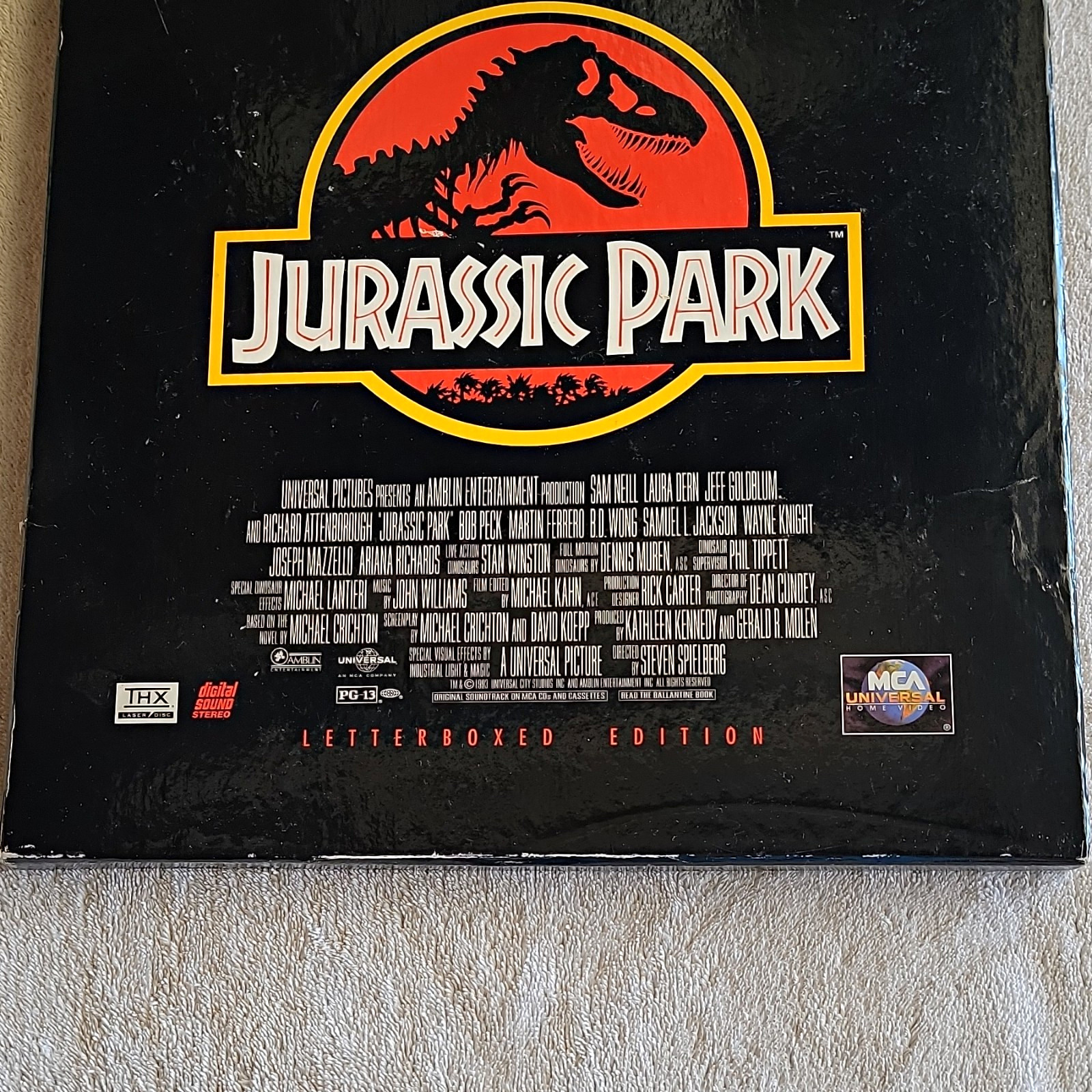 Jurassic Park Letterboxed Edition (LaserDisc, 1993) PG-13 Spielberg Sam Neill