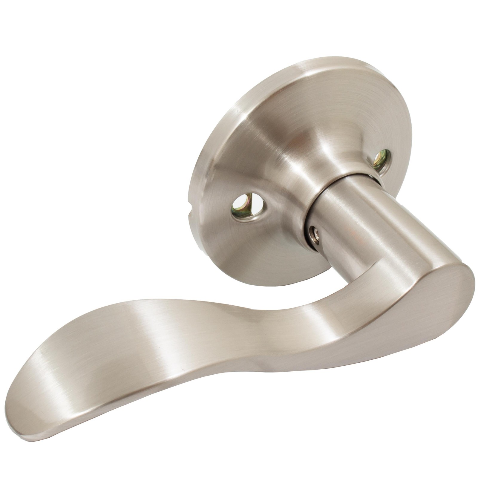 Beaverton Door Lever, Dummy (Non-Turning) Latch, Left-Handed, Satin Nickel by St