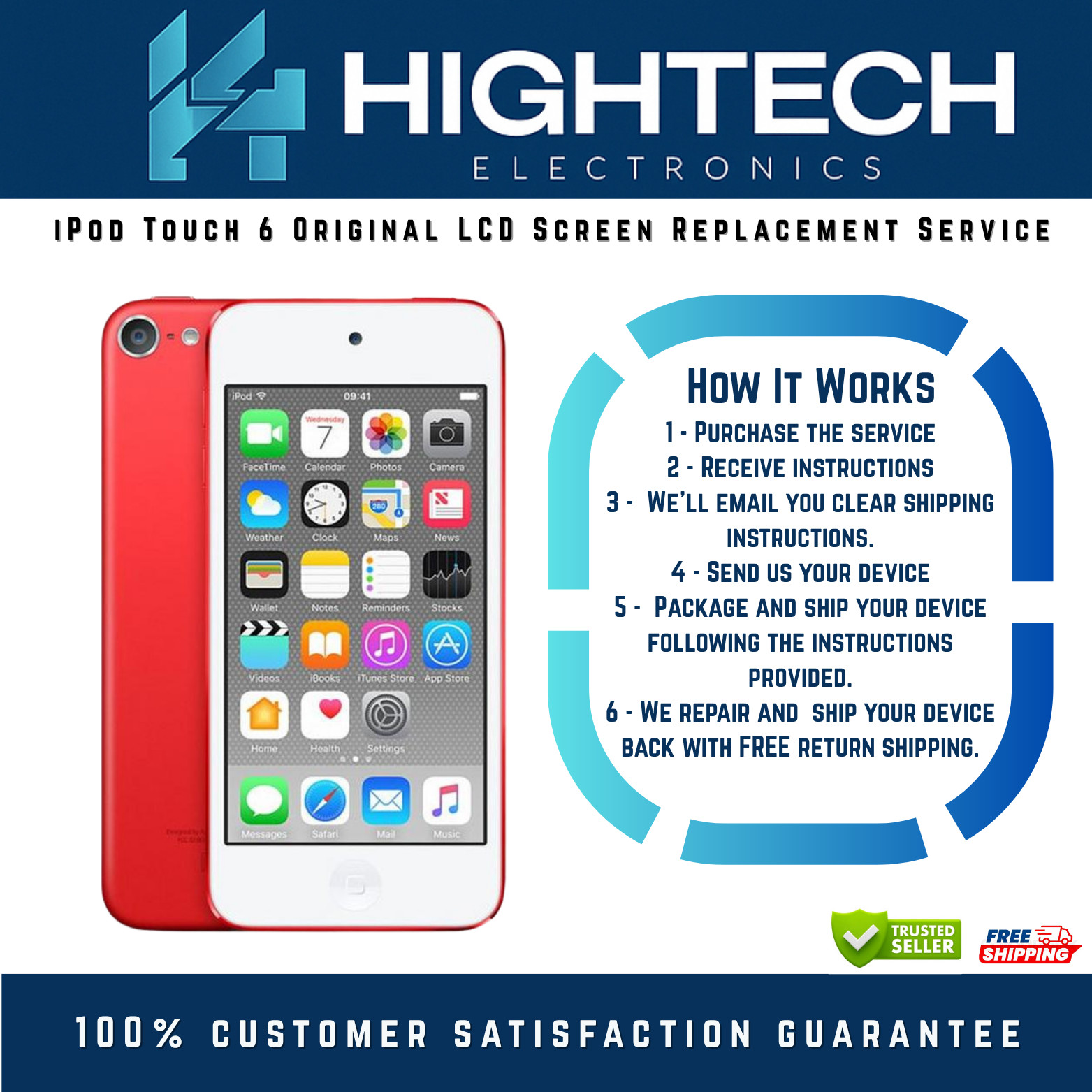 iPod Touch 6  Original LCD Screen Replacement Service Repair
