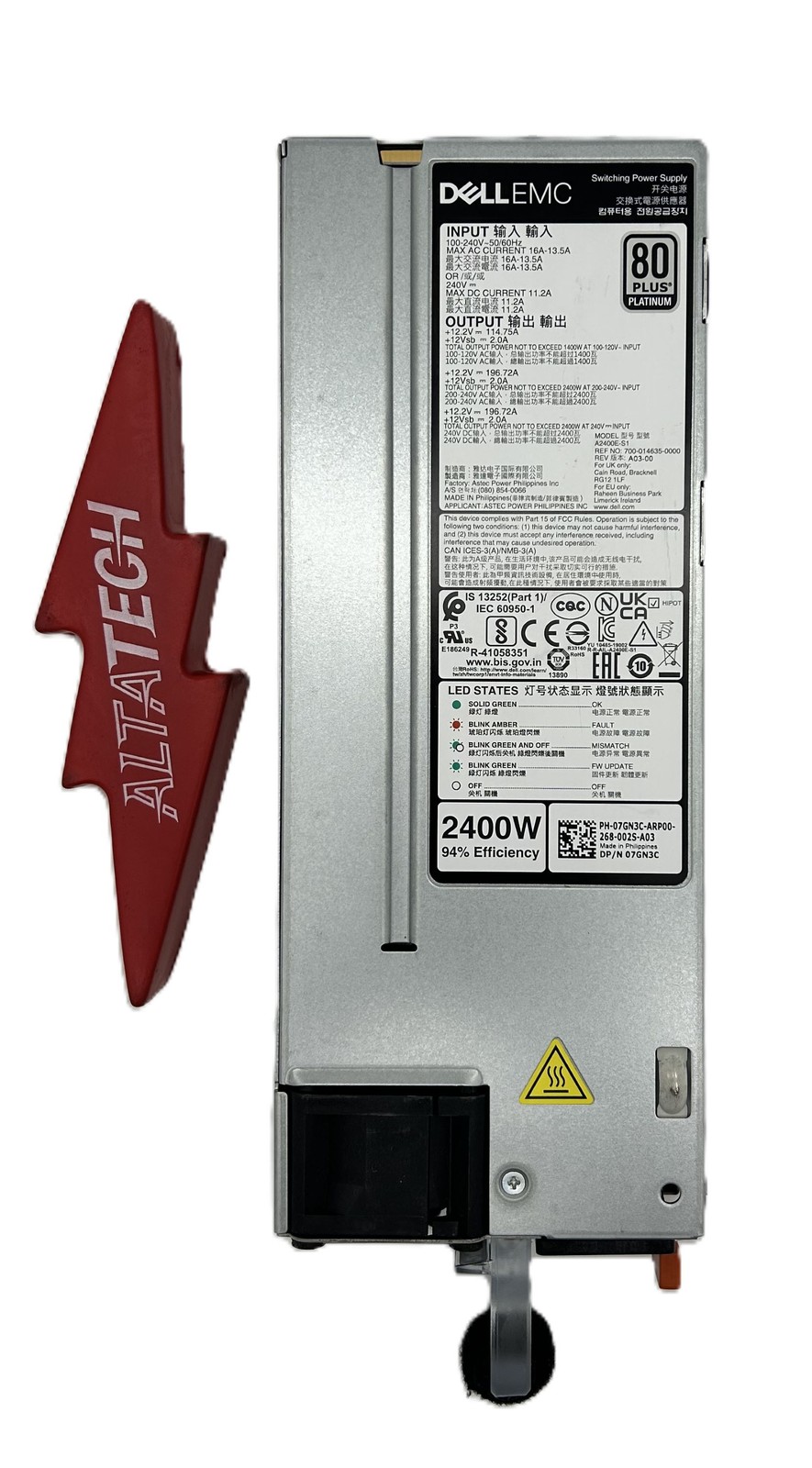 Dell 7GN3C 2400W Power Supply FH PowerEdge R750