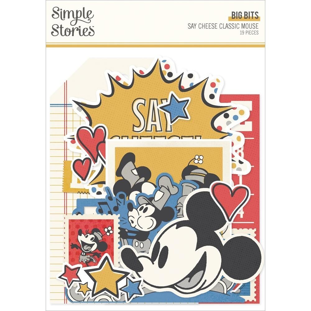 SS Big Bits Say Cheese Classic Mouse Disney Mickie Minnie Steamboat Fun Smile
