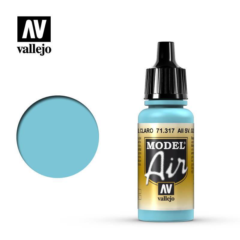 Vallejo 71317 Model Air AII SV. Gol Light Blue Acrylic Paint 17ml - US