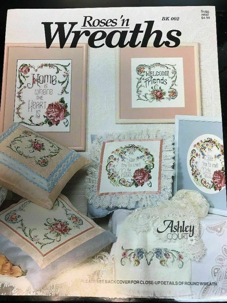 Cross Stitch Pattern Booklet :Roses'n Wreaths (Ashley Court)