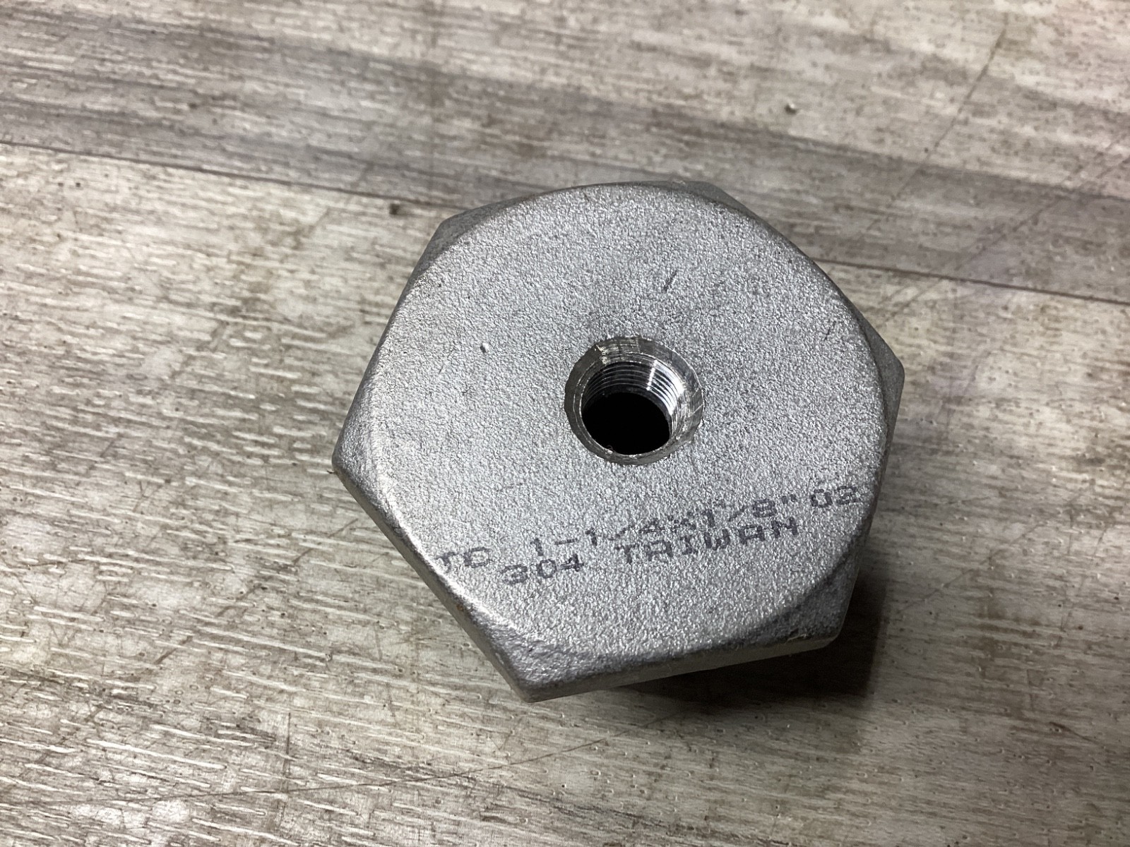 Hex Bushing 1-1/4”X1/8” 02 304 Threaded Stainless Steel  #115N100