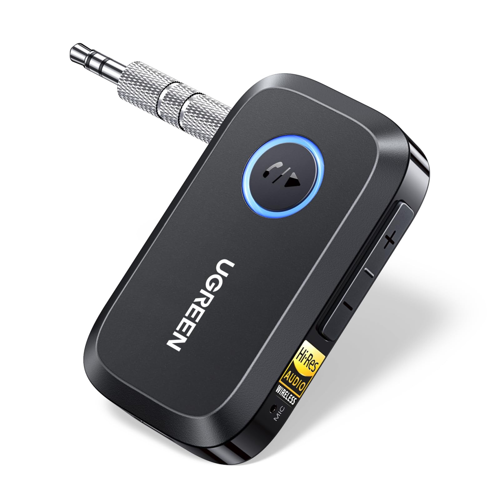 Bluetooth 6.0 Receiver for Car with LDAC, AI Noise Cancelling 3.5mm AUX B