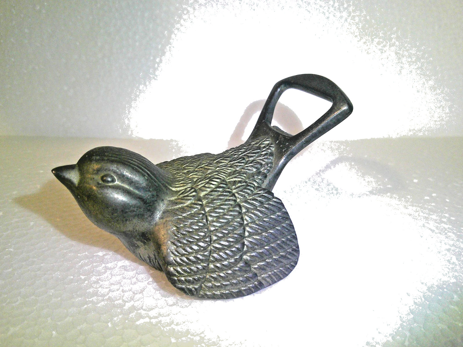 VINTAGE SILVER PLATED BIRD BOTTLE OPENER CHINA